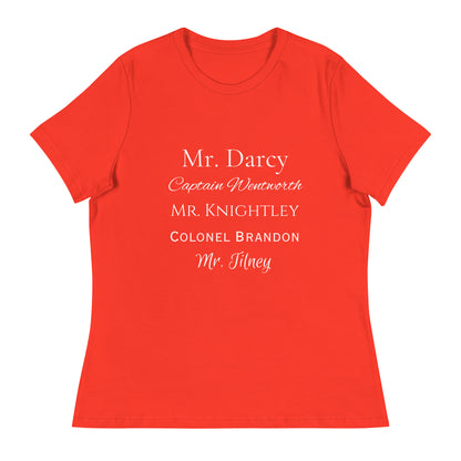 Austen Heroes, Women's Relaxed T-Shirt